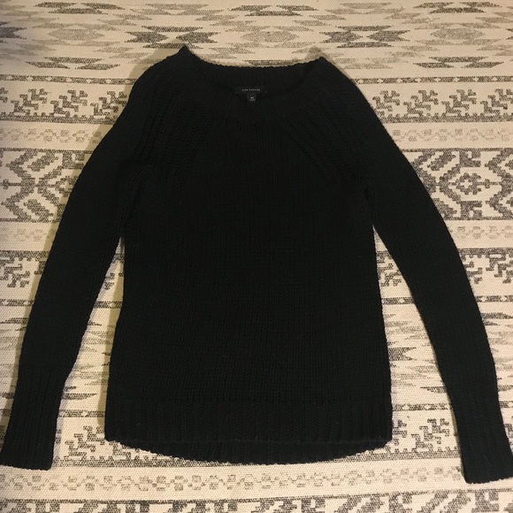 AT Thick Knit Long Black Sweater - Picture 1 of 6